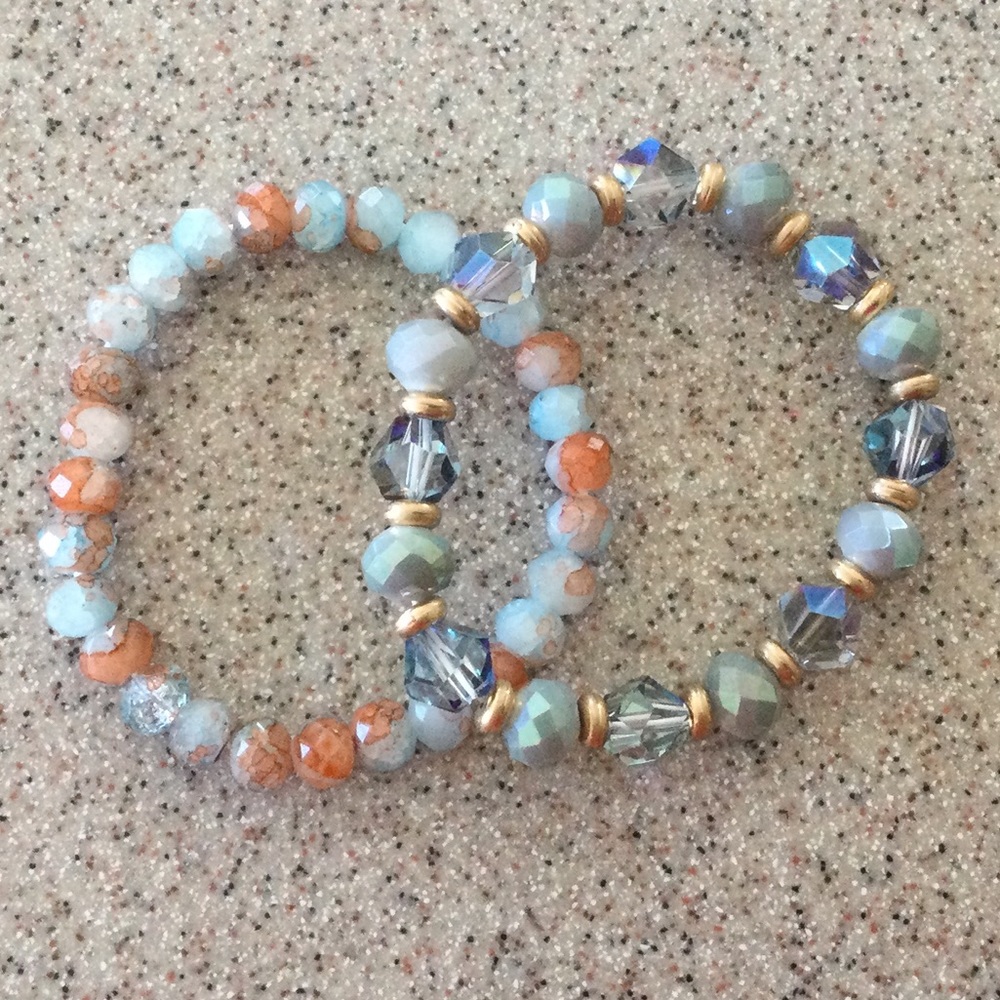 2 beaded bracelets